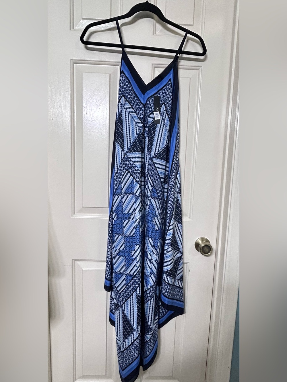 NIC+ZOE Blue Patterned Handkerchief Dress NWT